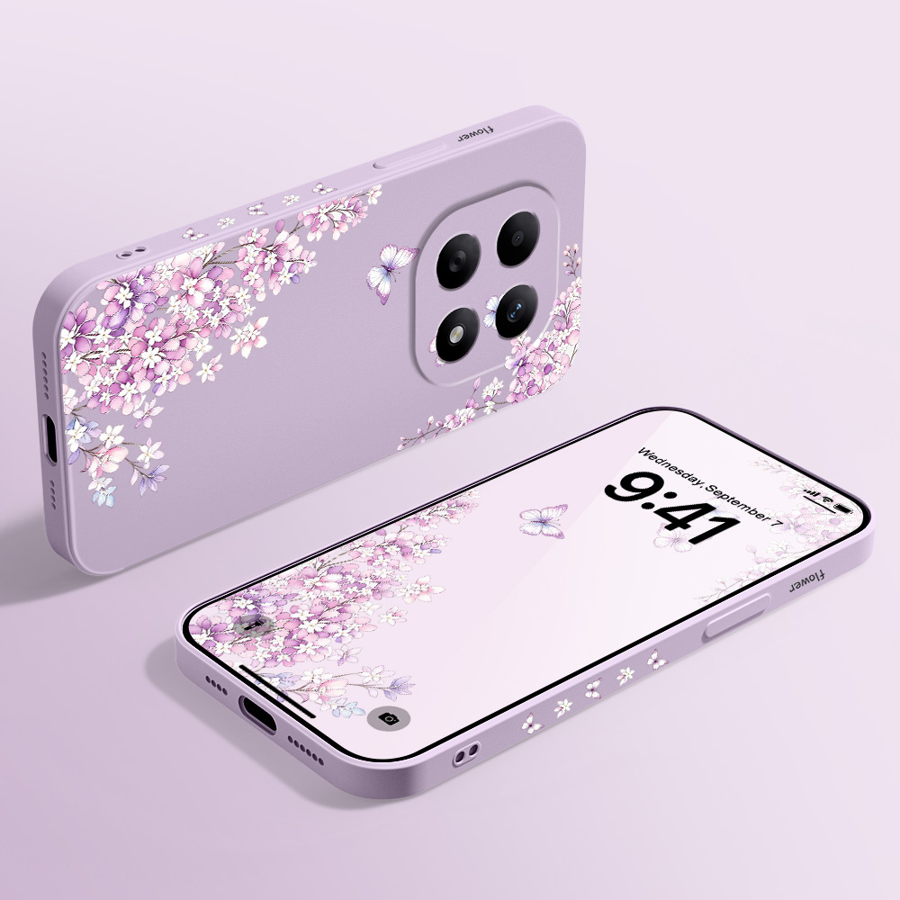 Фиолетовый чехол с цветочным п – обзор и цена Xiaomi Redmi Note 14